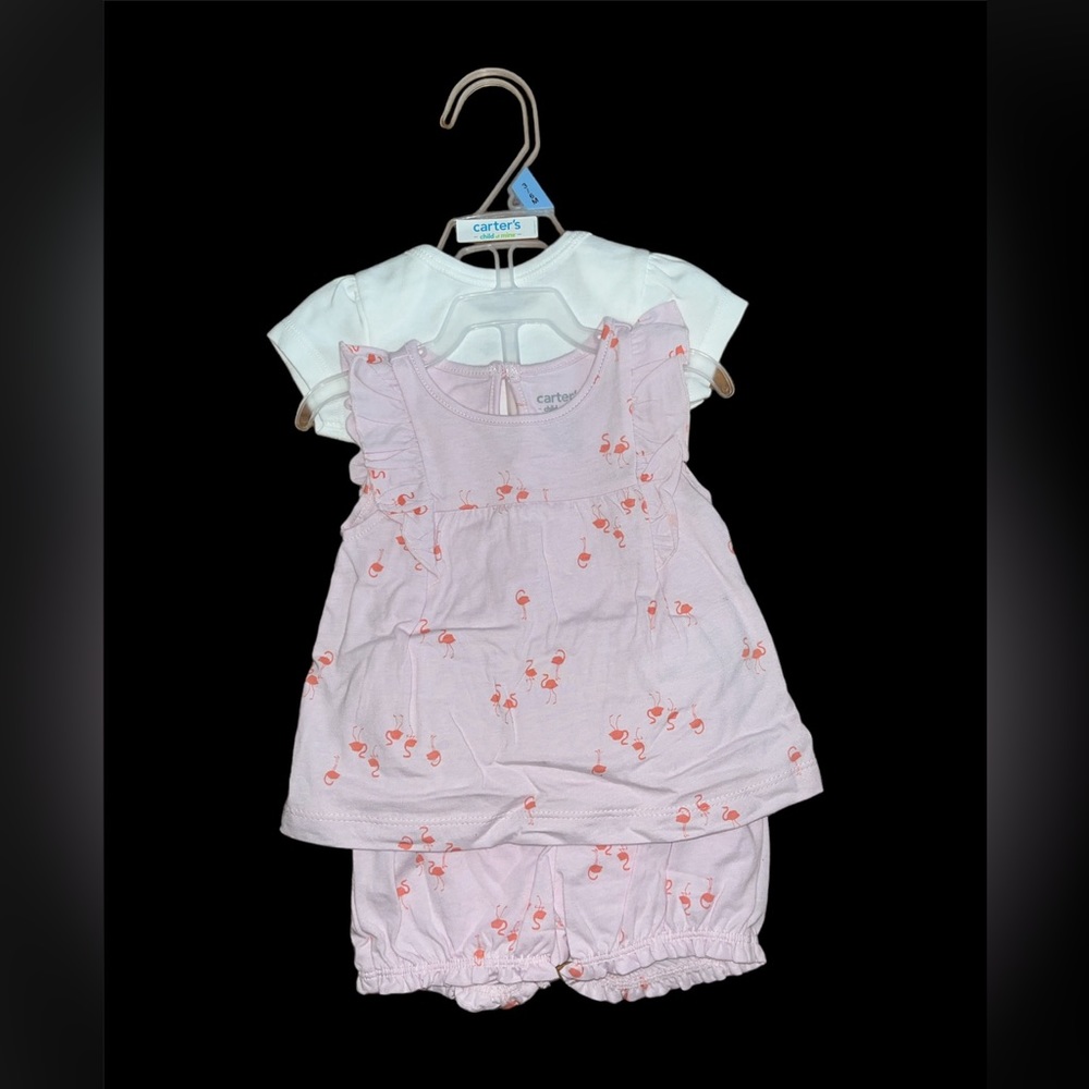 Carter's Child of Mine Baby Girl Outfit 3 Piece Set